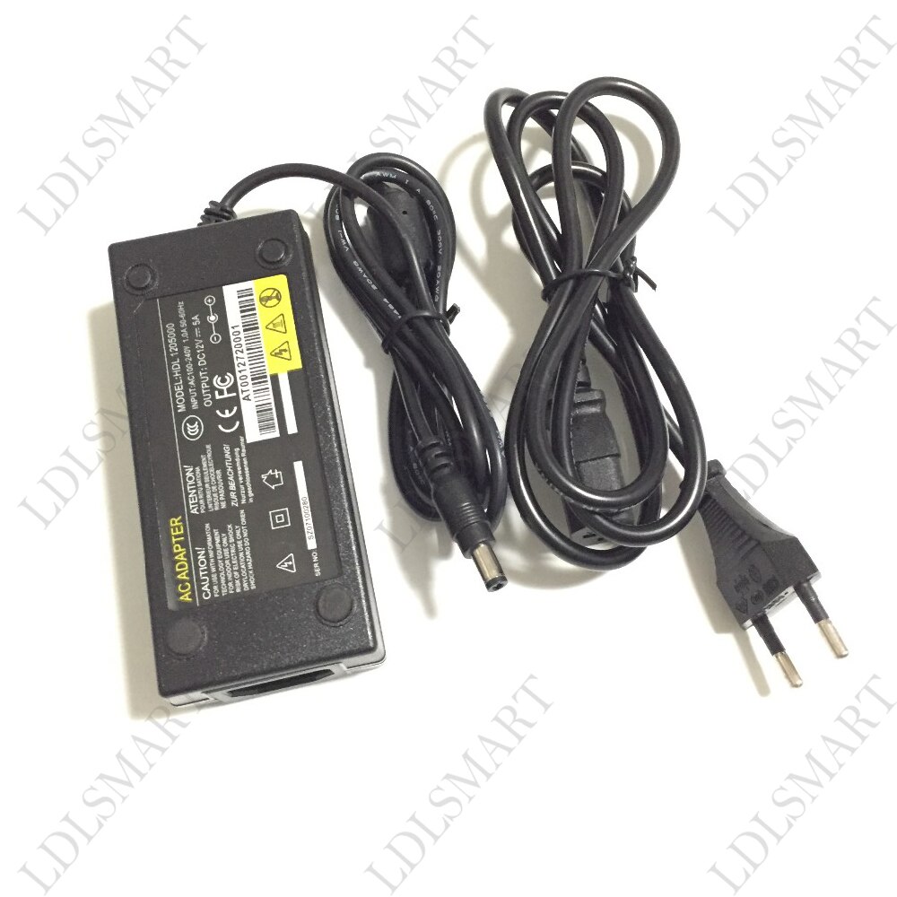 Security UK/US/EU/AU 12 Volt 5 Amp Voeding Adapter voor Cctv Camera (Output: DC 12 V 5A)