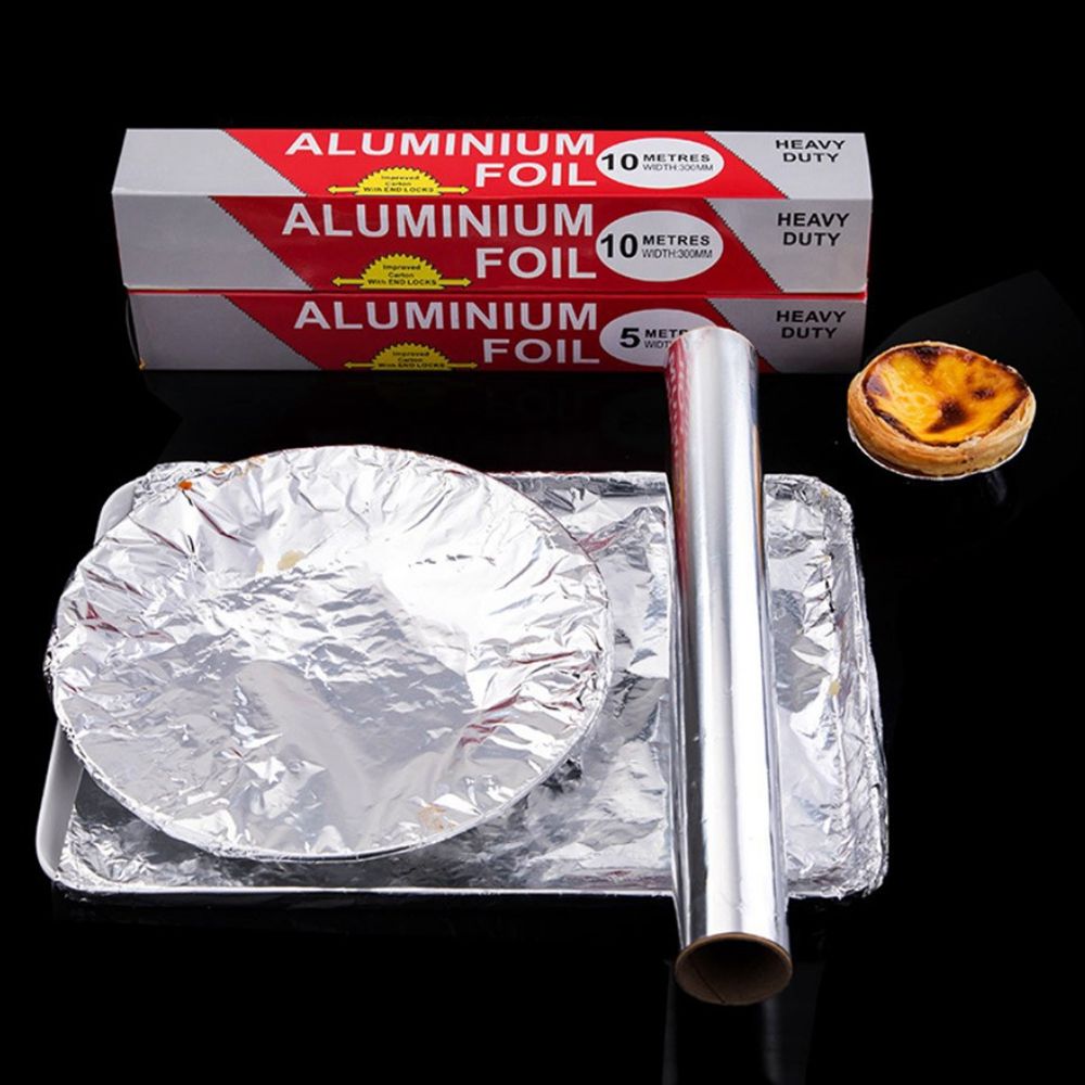 Barbecue Household 5m/10m Tin Foil Paper Food Pack Cook Baking BBQ Grill Silver Baking Tinfoil Paper Sheet Roll Cooking Tools