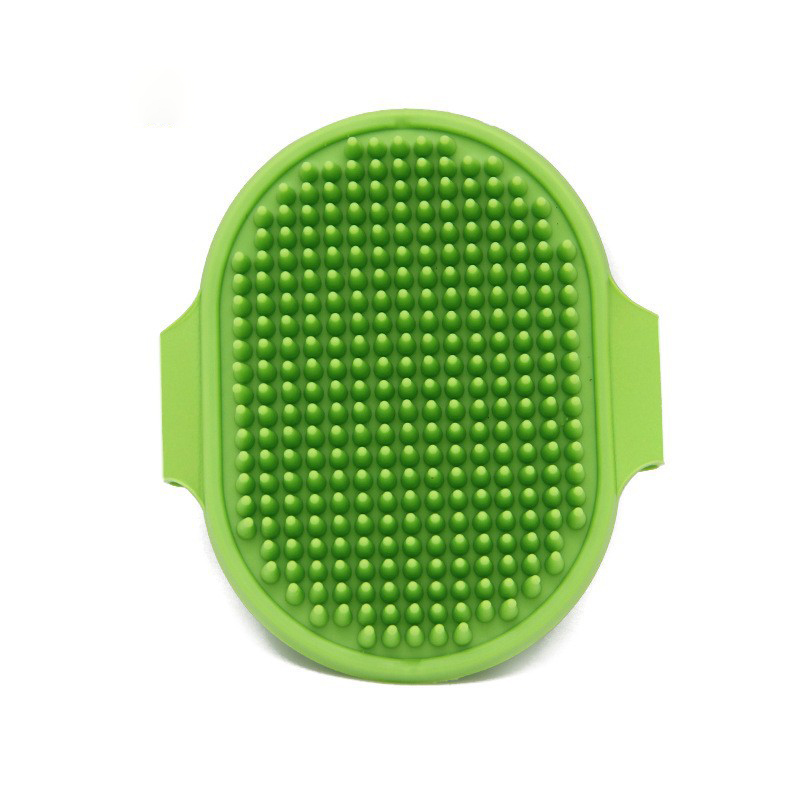Brosse en caoutchouc souple pour chien et chat, peigne de bain en Silicone pour animaux de compagnie, peigne de Massage, épilateur, fournitures pour animaux de compagnie, toilettage pour chien, équipement de nettoyage: green