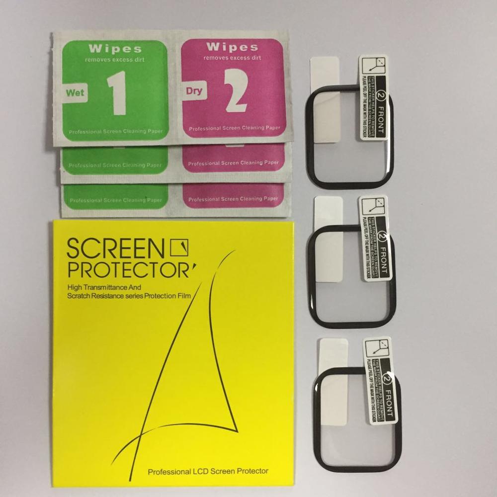3D Volle Abdeckung Screen Protector Für Apple Uhr 5 4 3 40MM 44MM Nicht Gehärtetem Weichen Glas Film für iwatch 5 Smart Uhr zubehör: 3PCS / 38mm for series123