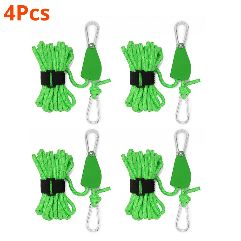 1-10 pz 4M 4MM tendicinghia da campeggio tendicinghia a cricchetto tenda da campeggio tenda da suola regolabile corda del vento gancio puleggia attrezzi da campeggio: Cielo Blu