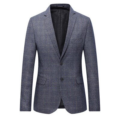 Topp menn casual blazer plus size våren business blazer kåper herre formelle slitasje dressjakker 7xl 6xl 5xl 4xl: Grå / Asiatisk 3xl 80-85kg