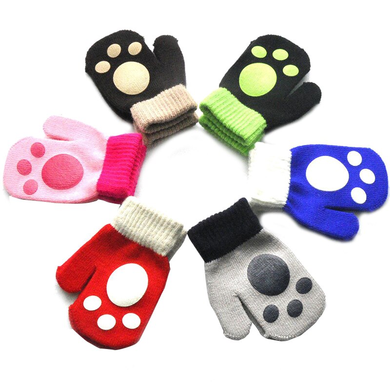 Balleenshiny Winter Warme Handschoenen Voor Kinderen 1-5 6 Kleuren Verdikte Kinderen Warme Handschoenen Baby Wanten Voor jongens Meisjes