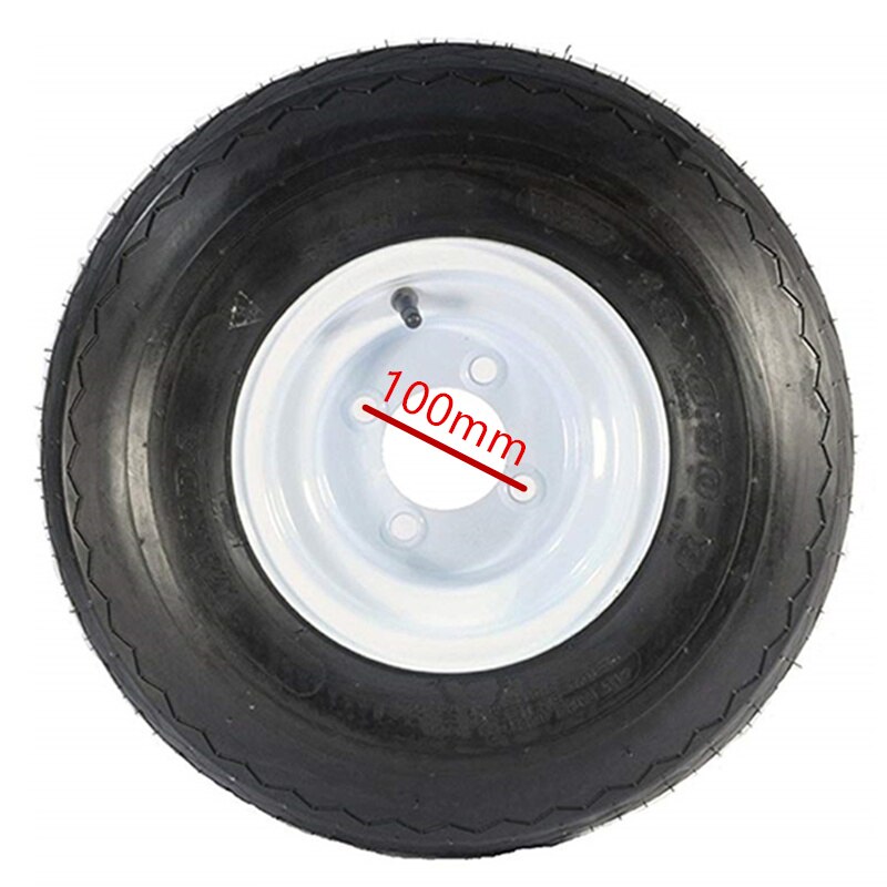 JayCreer 1PCS 8" White Steel Golf Cart Wheels And 18x8.50-8" Turf/Street Golf Cart Tires: 1PCS 100MM