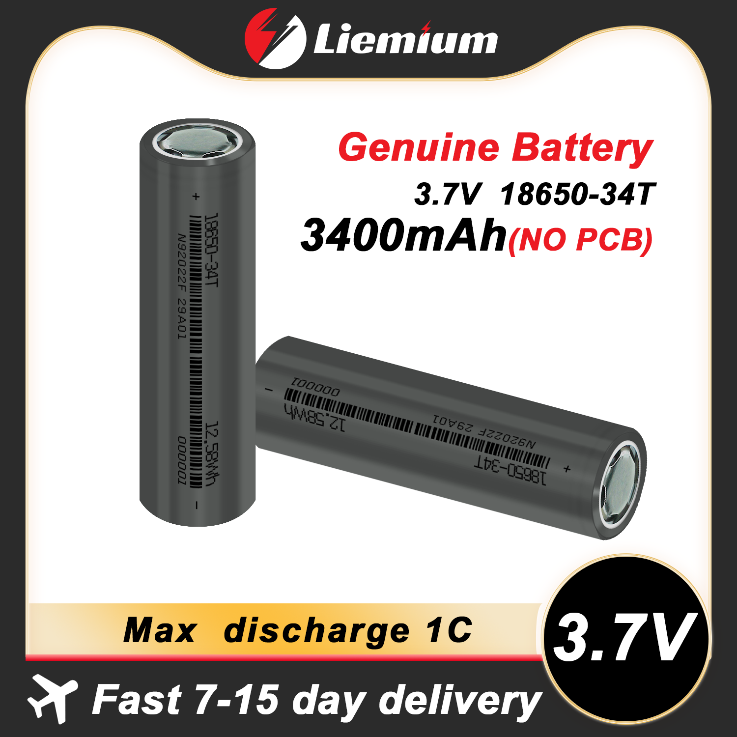Original 18650 Battery Rechargeable 3.7V 3400mAh 1C Discharge Li-ion Batteries for Power Bank Flashlight Batteries Toy