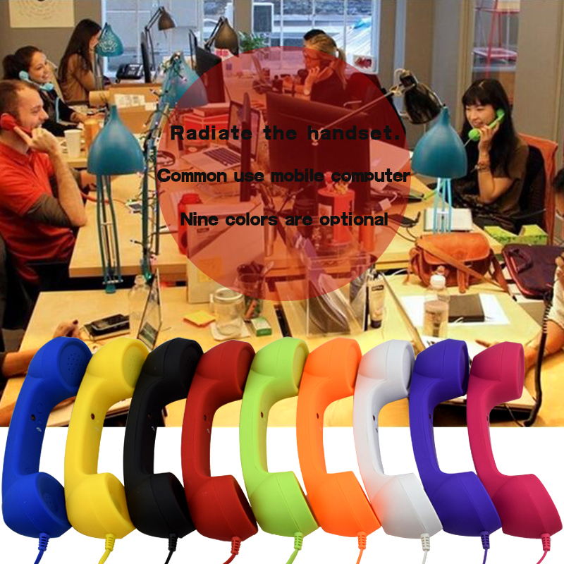 Wireless Retro Telephone Handset and Wire Radiation-proof Handset Receivers Headphones for a mobile phone with comfortable call