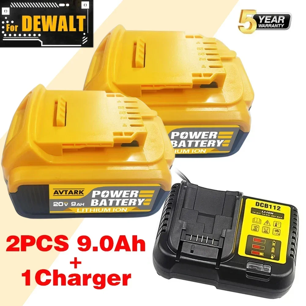Batería DCB200 de 20V Compatible con herramientas eléctricas dewalt, herramienta eléctrica recargable de 18V y 12Ah, baterías de litio de 20V, 18 voltios, 18v, 12Ah