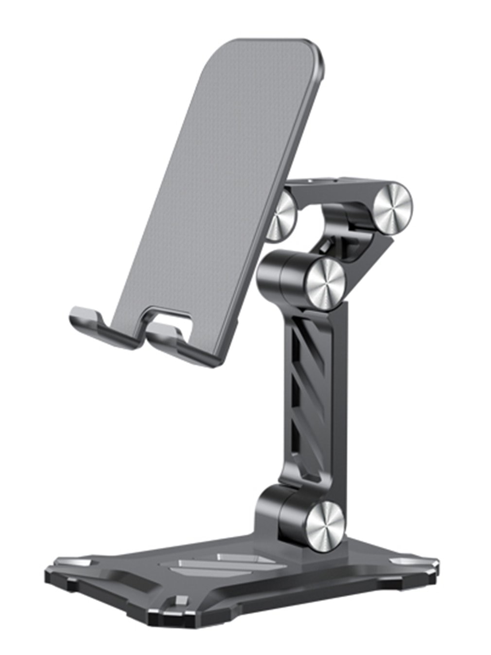 Foldable Desktop Tablet Mobible Phone Holder Cradle Stand for iPhone iPad Height Angle Adjustable Phone tablet holder Tablet: black