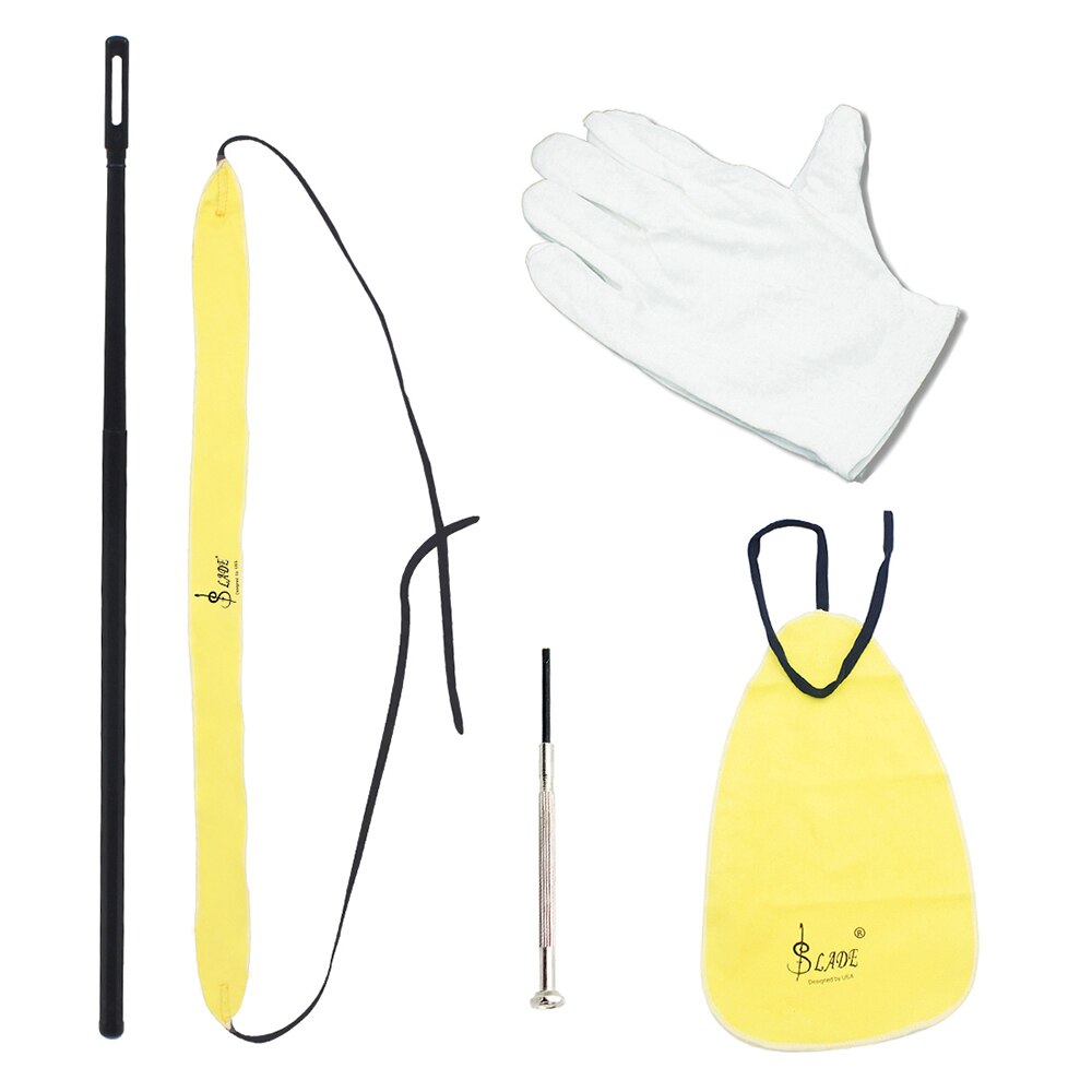 Fluit Cleaning Kit Tools Met Door Doek Wattenstaafje Doek Stok Schroevendraaier Handschoenen