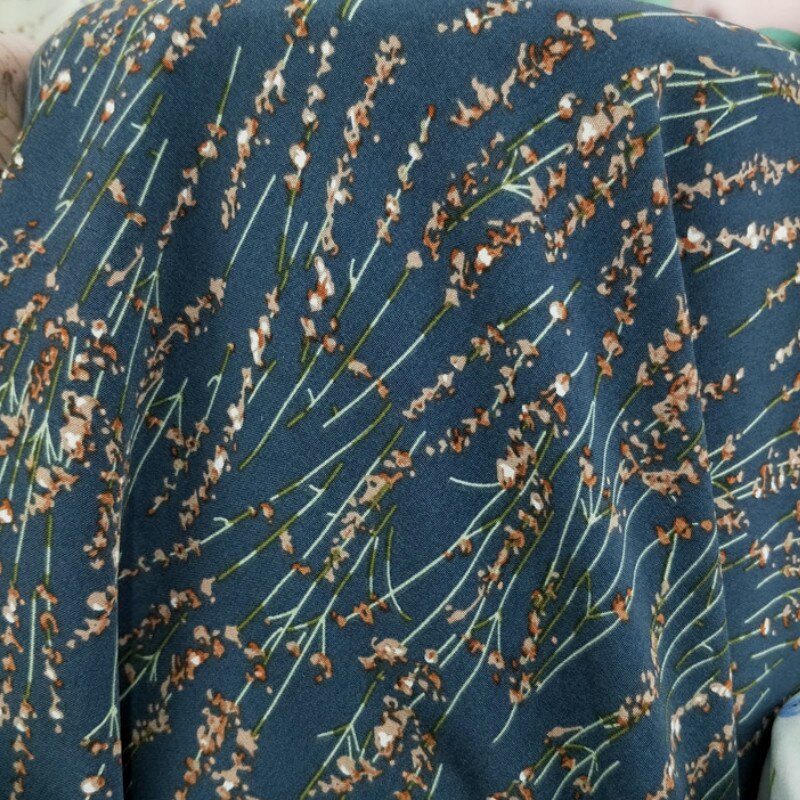 Stof print chiffon blomstret nederdel stof skjorte nederdel kjole kjole drapering stof