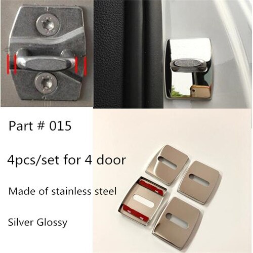 Decorative cover FOR BMW Mini convertible door lock 4 PCS buckle mini cooper clubman COUNTRYMAN PACEMAN JCW COOPERS: A type Steel 015