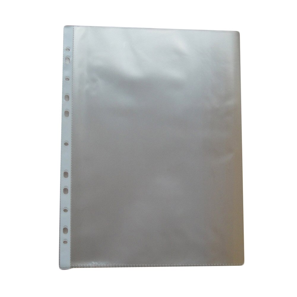 100 Sheets 8.5x11 / A4 Strong Transparent Poly- Punched Pockets X 100 Sleeves, 11 Holes, PP Bag For Ring Binder/folders