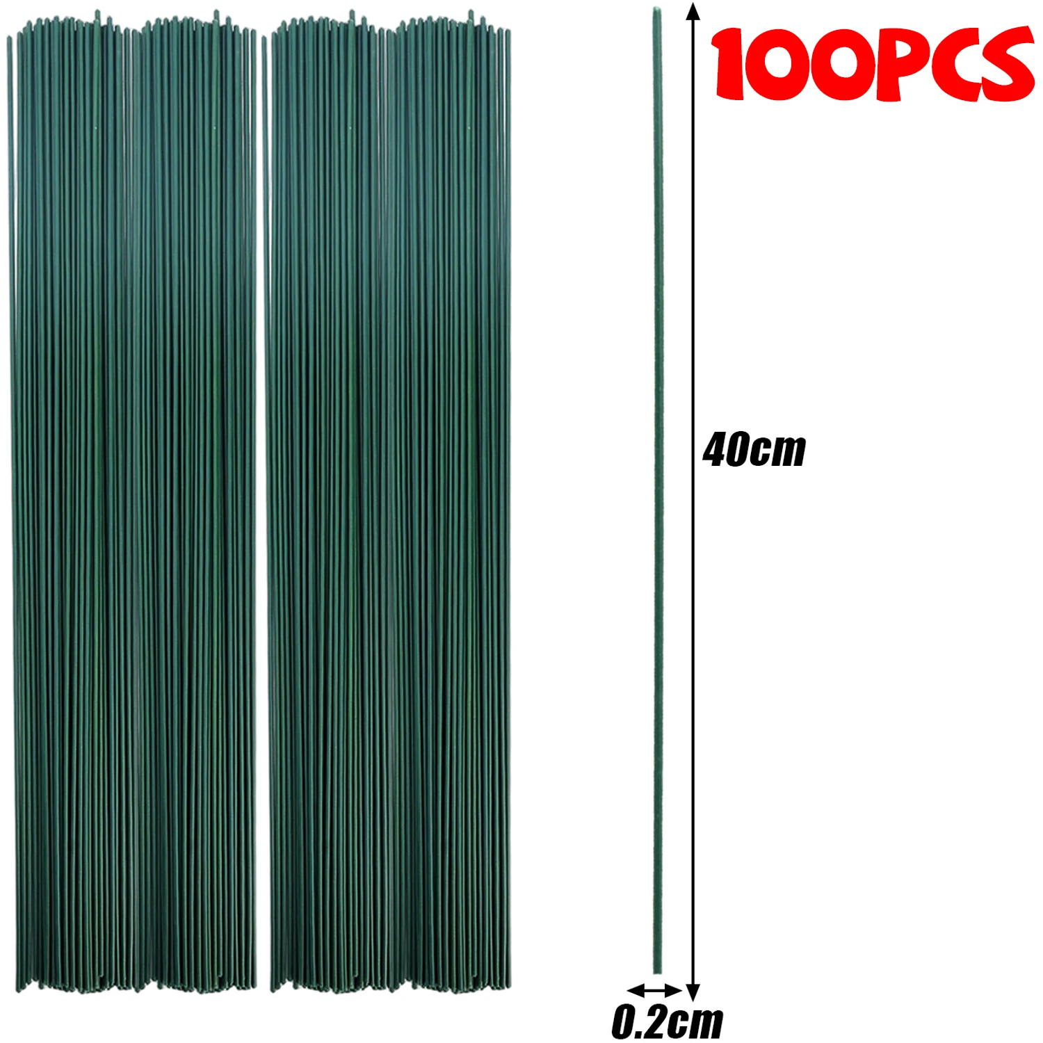 30/40cm Zielone Patyczki robić Kwiatów DIY Drut robić Kwiatów Szydełkowe Kwiaty Palik robić Tworzenia Kompozycji Kwiatowych Narzędzia robić Florystyki Taśma Florystyczna: Brązowy