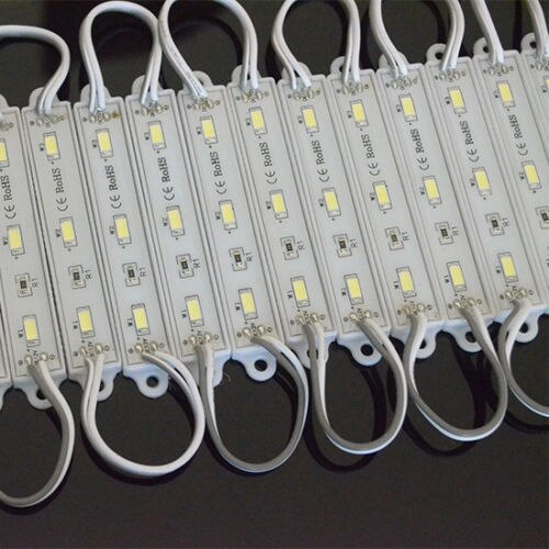 Bande lumineuse RGB LED SMD 5630, lot de 20 pièces, blanc , blanc, rouge, vert, bleu, Module d'éclairage RGB, 3 diodes, étanche