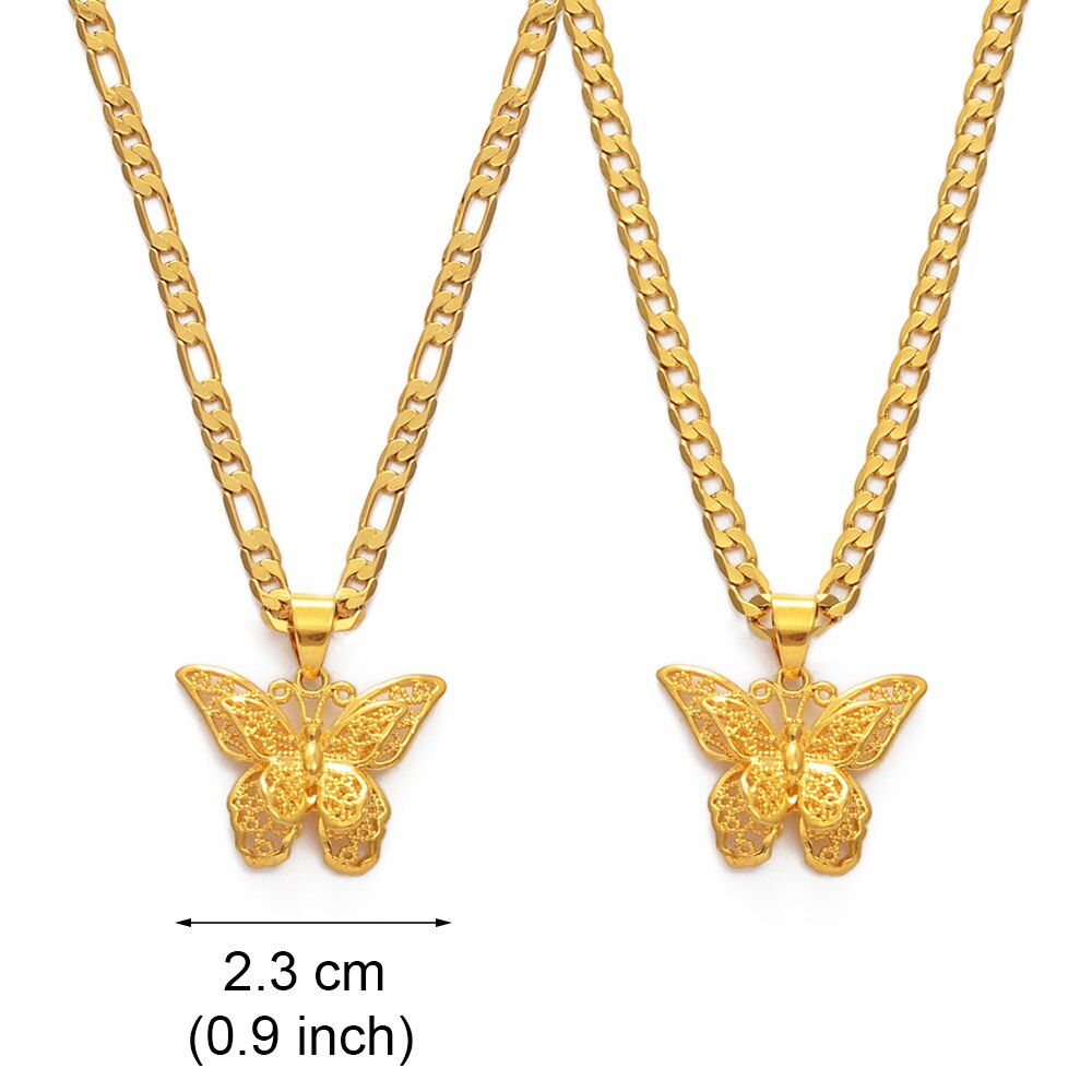 Anniyo Butterfly Necklaces Women Gold Color Butterfly Pendant Jewelry Foot Chain African Arab and Middle Eastern #006209C