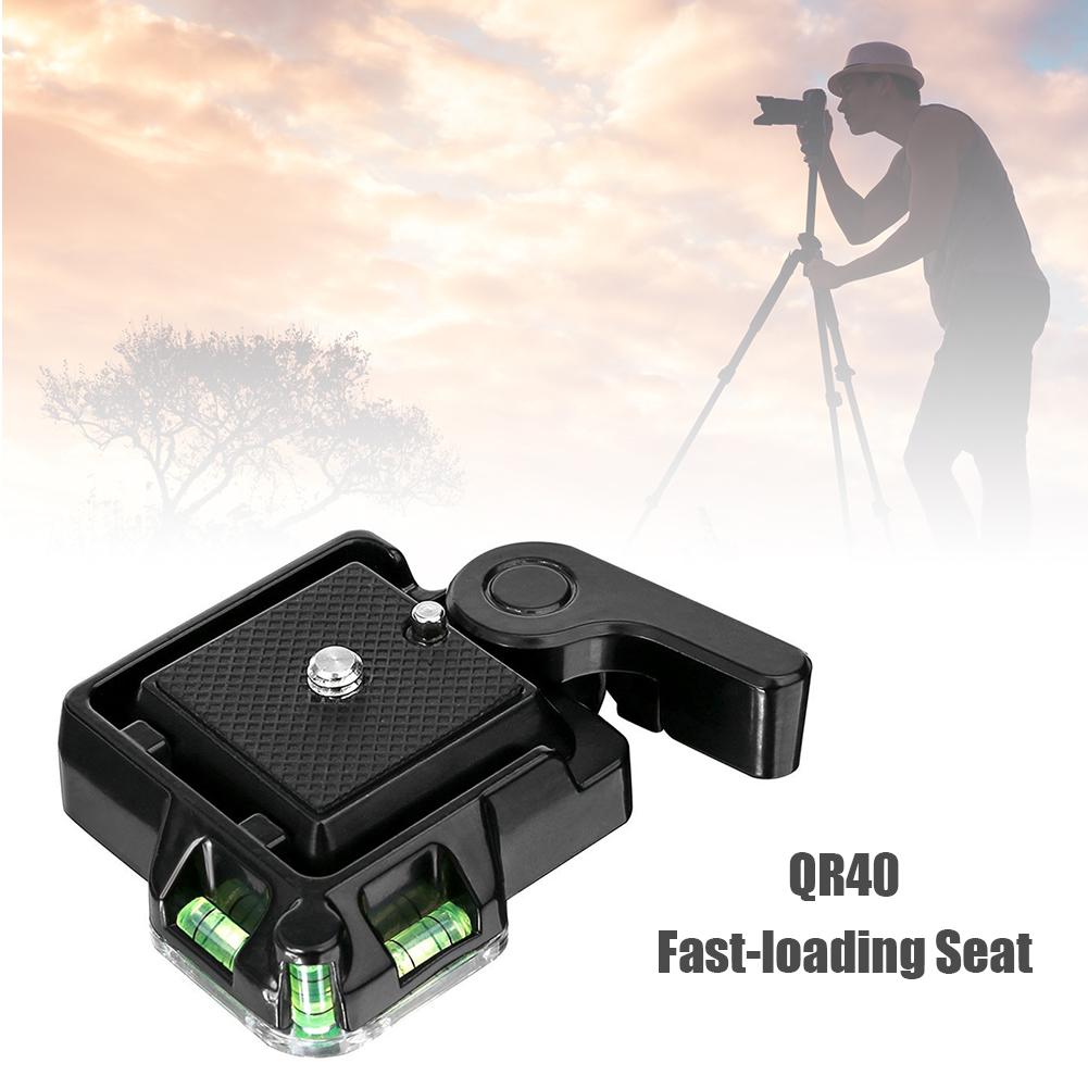 QR40 Camcorder Statief Monopod Ball Head Quick Release Plaat Houder Voor Dslr Cam Lossen En Release De Camera Snel
