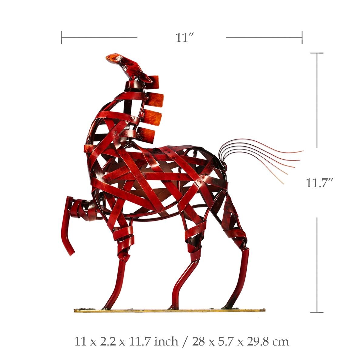TOOARTS – Sculpture en métal, modèle de girafe tressée, respectueux de l&#39;environnement, Articles de décoration pour la maison, artisanat, bon: 2