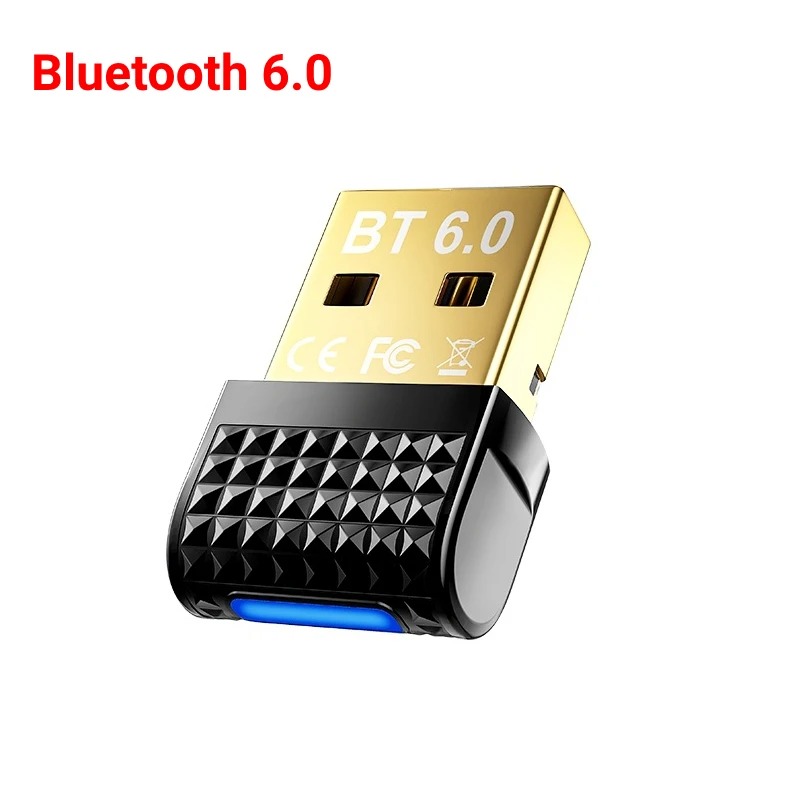 USB Bluetooth 6.0 Adapter Transmitter Bluetooth Receiver Audio Bluetooth Dongle Wireless USB Adapter for Computer PC Laptop: Silver