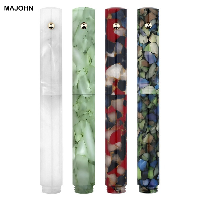 MAJOHN N8 Resin Glass Dip Pen Ink Pen Handmade Nib Writing Fountain Pens For Writing Business Office School Supplies Stationery