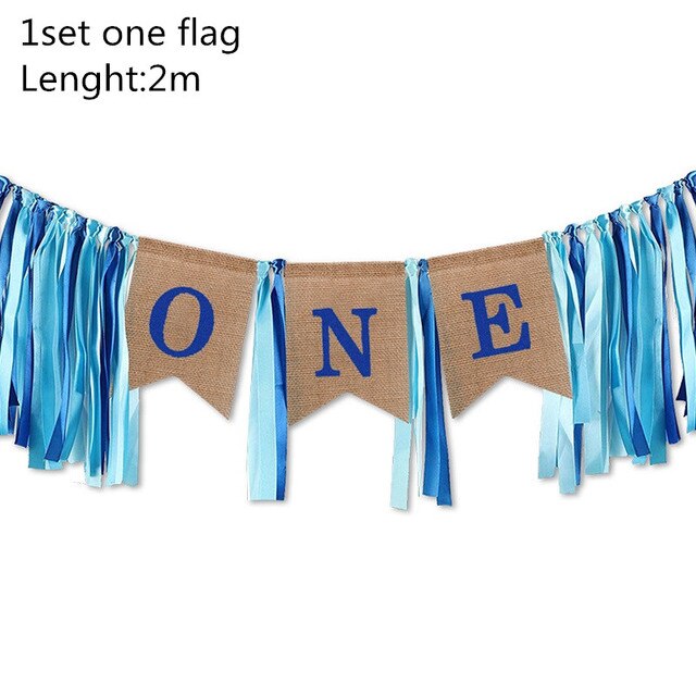 Dog first birthday party burlap banner cake topper pet hat crown for puppy dog birthday decorations: Pull the flag