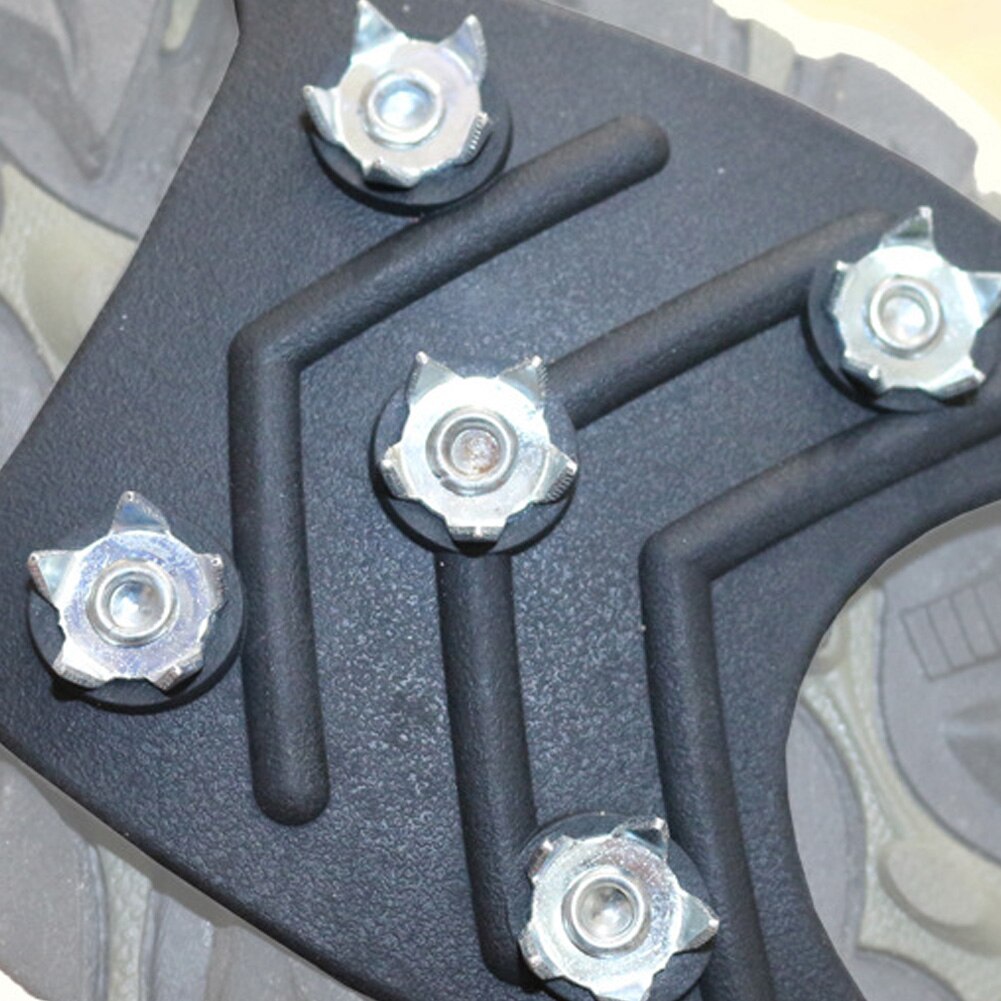 8 Teeth Overshoe Cleats Hiking Spikes Climbing Outdoor Ice Gripper Anti-slip Traction Crampons