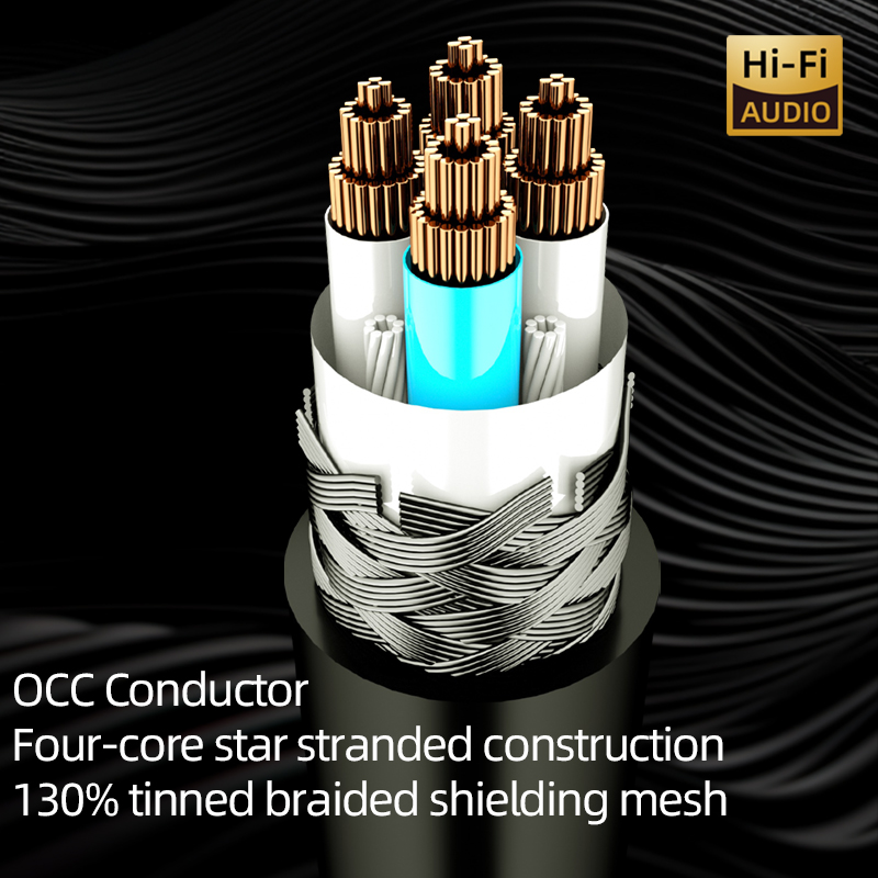 ATAUDIO 75Ω HiFi RCA Coaxial Digital Audio Cable OCC Conductor RCA Male to Male SPDIF Coaxial 5.1 /7.1 Sound for Home Theater