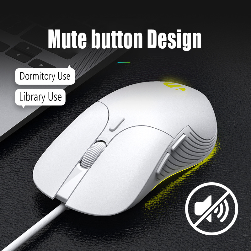 Infinic  pb1p hemmaspel mus trådbunden kontor mute mus sju färg lysande esports mus makro definition