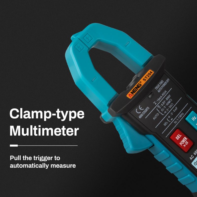 Pinza Amperometrica Digitale Auto-Range 400A AC/DC – TRMS, Tester Volt E Resistenza, Orange