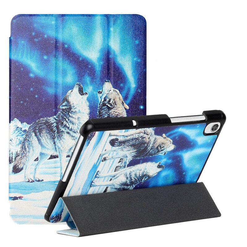 Nettbrettdeksel til lenovo smart tab  m8 tabm 8 hd fhd tb -8505x 8505f 8705f etui cute cat tiger wolf malt for lenovo  m8 etui deksel: Xl