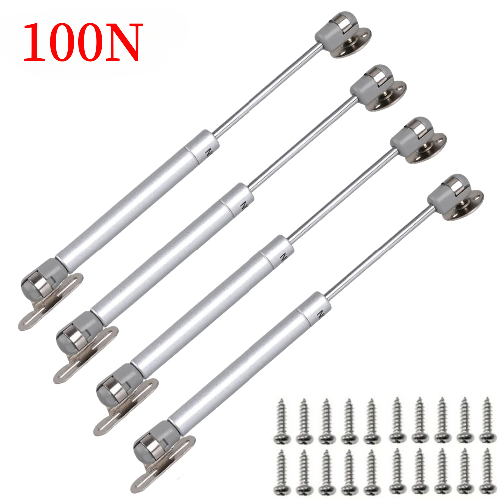 6/8/10/12 Zoll Möbelscharniere 100N/10KG Gasdruckfedern Schrankscharnier Federstreben Küchenschrank Türdeckel Heben Sie sterben pneumatische Unterstützung ein: 2,5 zoll / Gold