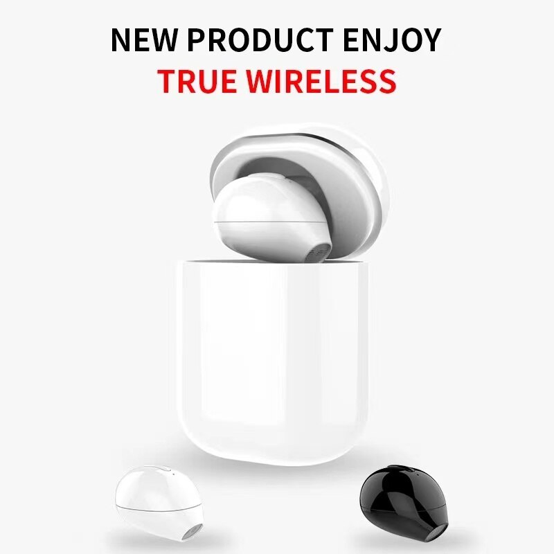X20 Smart Ultra Mini Wireless Invisible Bluetooth Earphone 3D Stereo Music Play Button Control Earbud Waterproof With Microphone