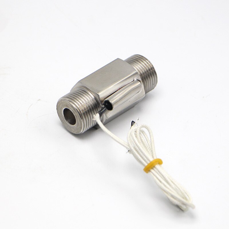 110V 3/4" DN20 Male Stainless Steel Metal Shell Liquid Water Flow Sensor Switch ZFS-02S