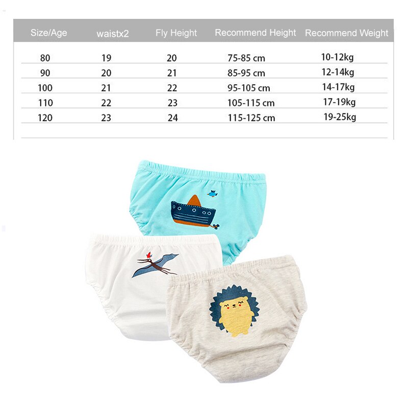 3pcs/Set Cute Baby Underwear Soft Cotton Panties for Boys girls Underpants Cartoon Pants Cotton Panties Newborn For Baby Boy