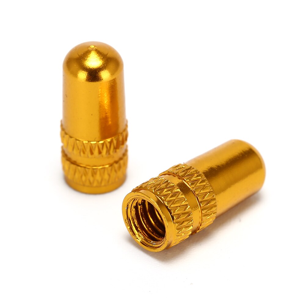 Fiets fiets mtb presta velg bandpen ventieldopjes stofhoes fietsaccessoires 2 stuks/partij: Goud