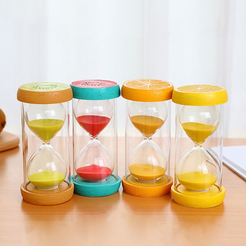 30 minuten fruit zandloper klok thuiskantoor bureau ornamenten kind anti-val zandloper 1