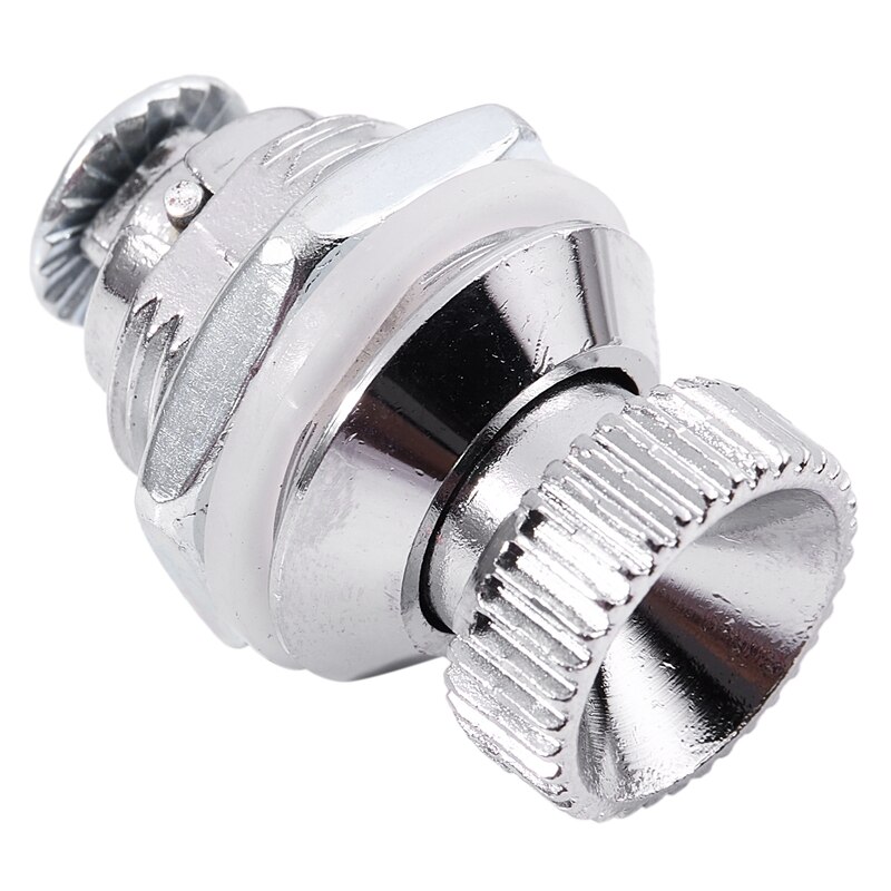 Lever lock for furniture, with round knob, external thread 1.7 cm