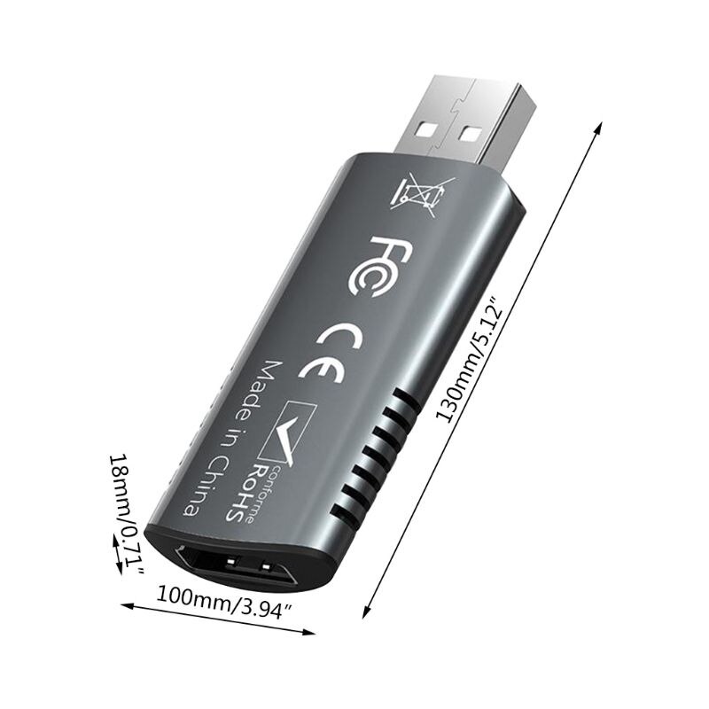 1080p HDMI to Usb 2.0 H-D Drive-free Live Video Recorder Game Capture Card