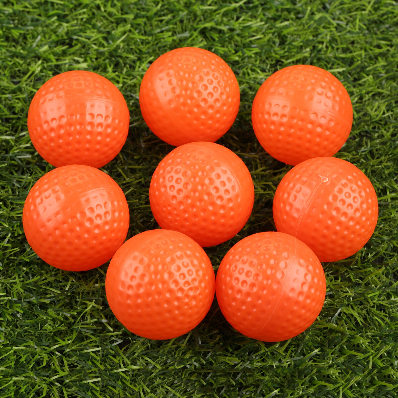 Bolas de Golf de plástico naranja, colores brillantes, para interior y exterior, entrenamiento de práctica, 10 Uds.
