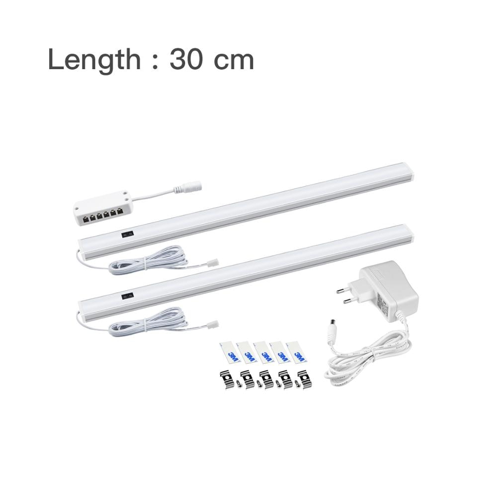 Dimmable Hand scan sensor LED Bar Light Wall Lamp Bedroom wardrobe Led Lighting Tube Wine cooler Lamp Kitchen Lamp Table Lamp: 2x30cm- adapter