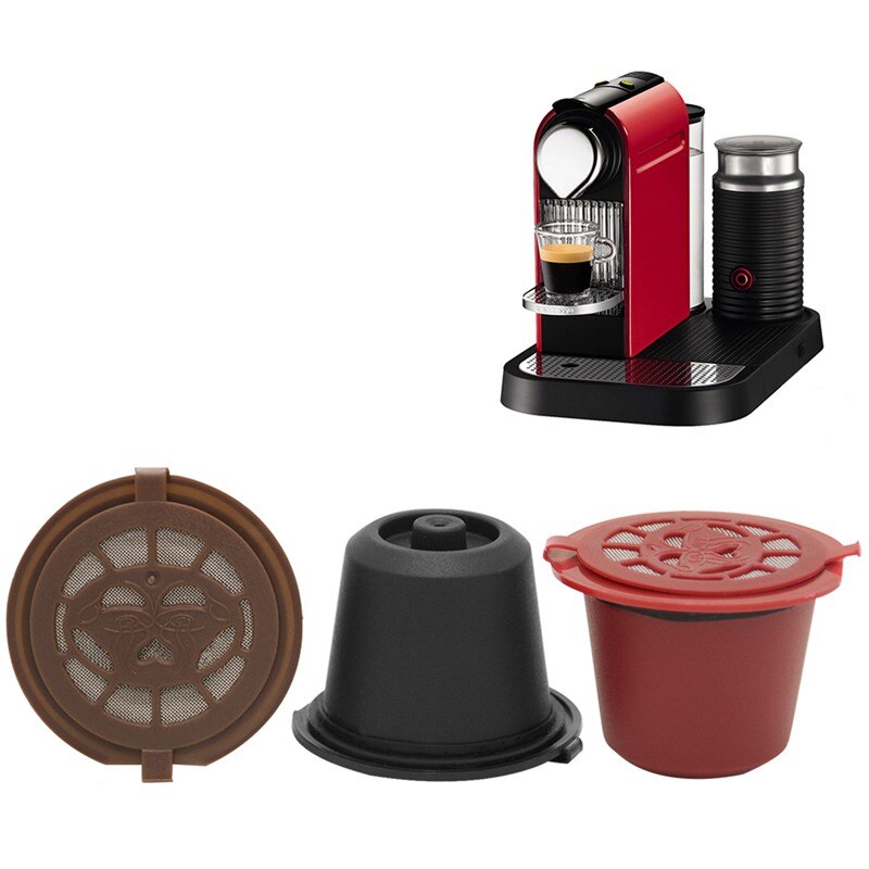 3pcs/pack Coffee Capsule Plastic Capsule Refillable Reusable Compatible With Nescafe Dolce Gusto Refill