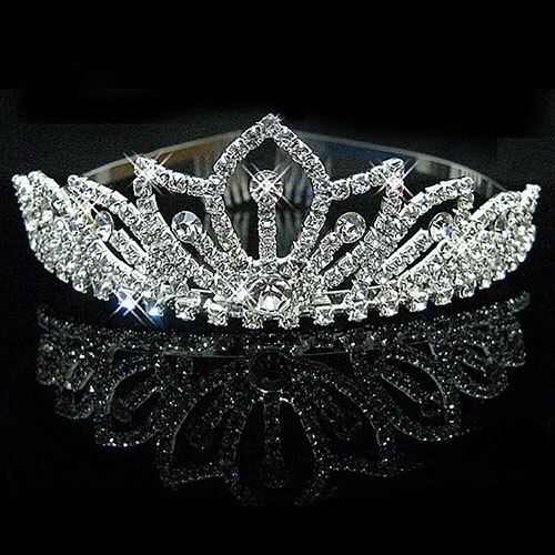 Wedding Nuziale di Cristallo Tiara Corone Principessa Queen Cuore Fasce Del Fiore Accessori Per Capelli Da Sposa per la Sposa monili Dei Capelli: H006S110