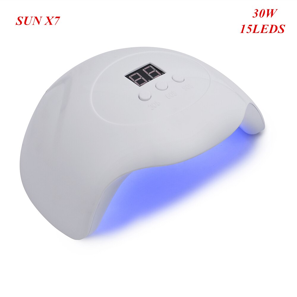 30w negle tørrer uv led lampe til negle hærdning alle gel polish manicure sollys usb mini tørreudstyr nail art værktøjer: Hvid