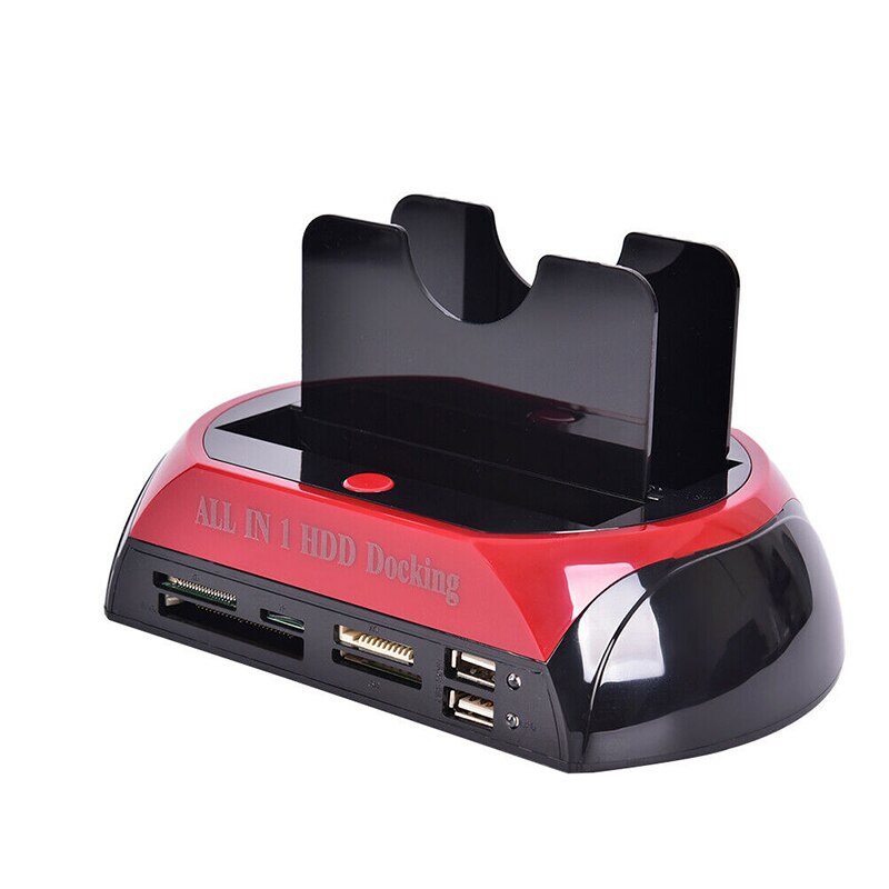 Notebook External Base Mobile HDD Docking Station Dual Hard Drive Card Reader Multifunction Dock Upgraded Hard Laptop Parts