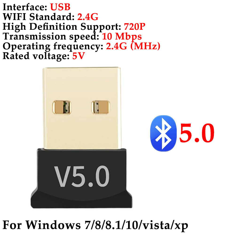 USB Bluetooth 5.3/5.1/5.0 Adapter Wireless Dongle Adapters Support Computer Laptop For Windows 11/10/8.1 Audio Transmitters: green