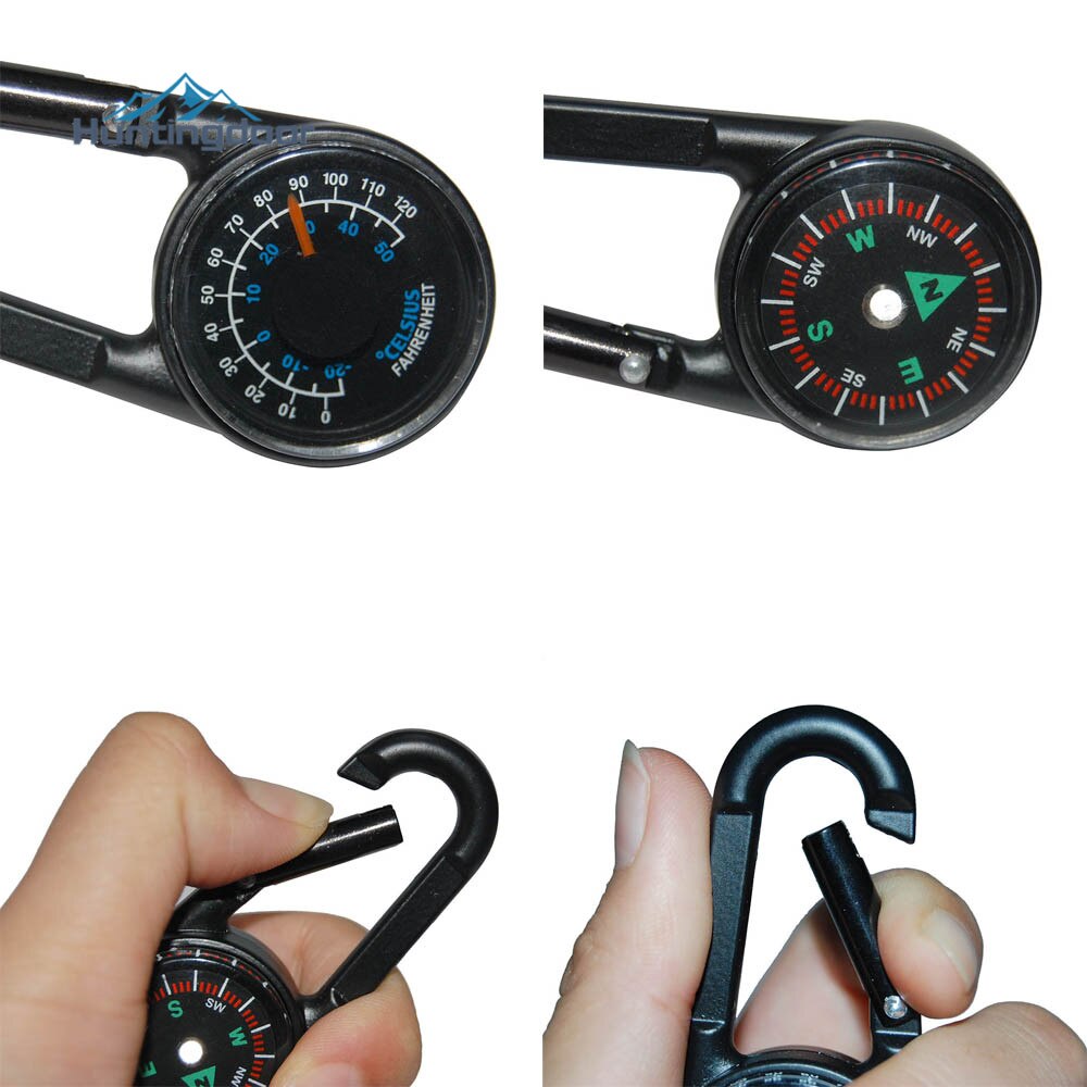 Double-sided Portable Compass Hanging Keychain Outdoor Camping Hiking Travel Backpack Emergency Survival Navigation Tool Clearan