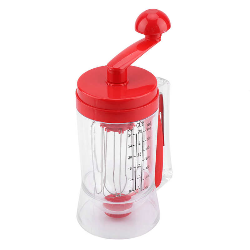 Hand-held Manual Pancake Cupcake Batter Mixer Dispenser Blender Machine Baking Tool Manual Batter Mixer