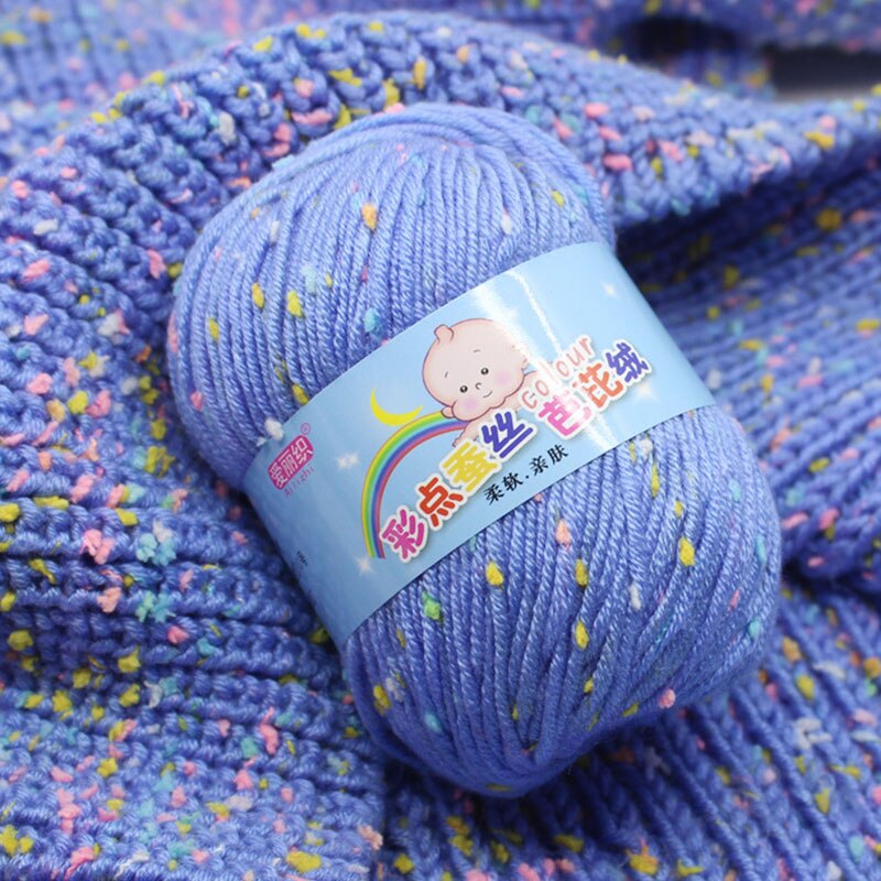 Baby Cotton Cashmere Yarn For Hand Knitting Crochet Worsted Wool Thread Colorful Eco-dyed Yarn Needlework