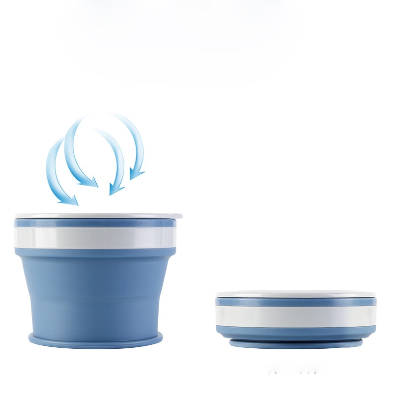 170ml/270ml/350ml udendørs bærbare lækagesikre silikone folde teleskopkop