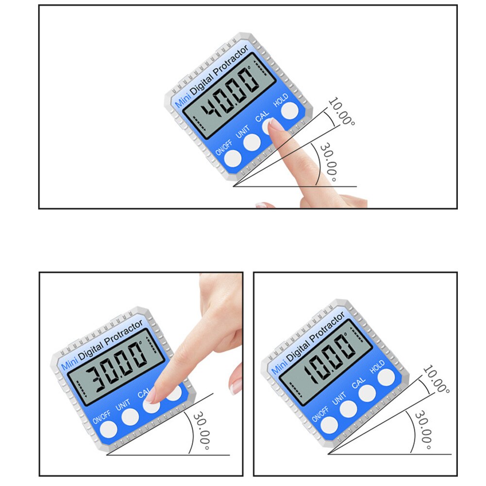 360° Digital Protractor Angle Gauge High Precision Electronic Goniometer Inclinometer Level Angle Finder Measurement Box