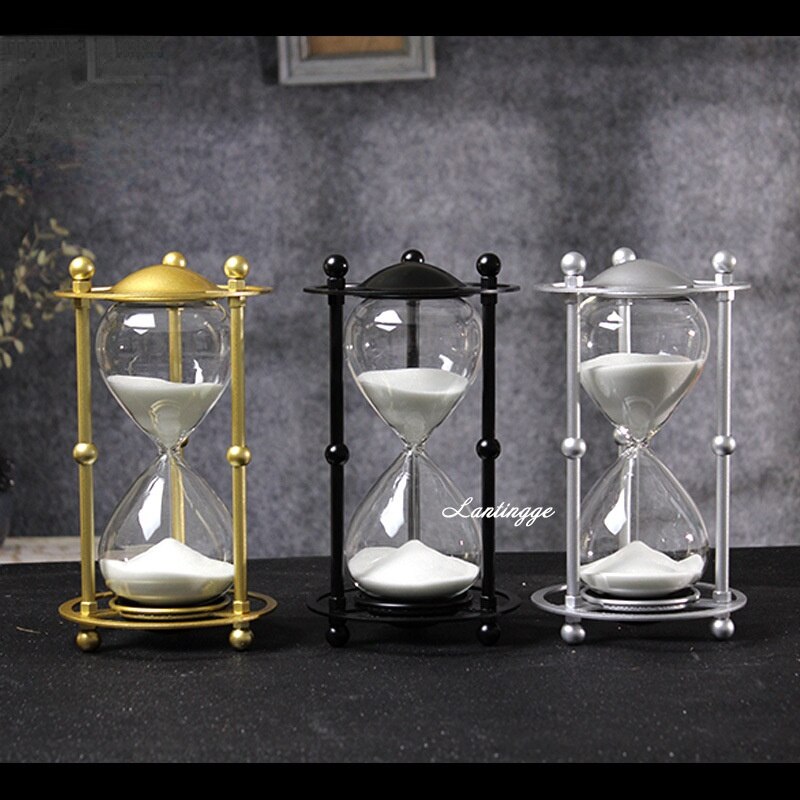 1Pc retro Metall Rahmen Leere Sanduhr Sanduhr Sand Timer für Sekretariat Heimat Zimmer Dekor Geburtstag Weihnachten Neuheit Preis